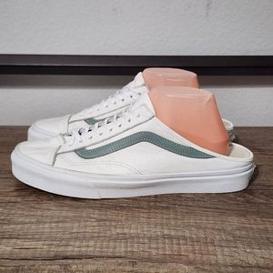 Vans Style 36 Mule Leather Women's Slip-On Shoes Size 11 True White